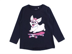 Name It dark sapphire/skateboarding dog top